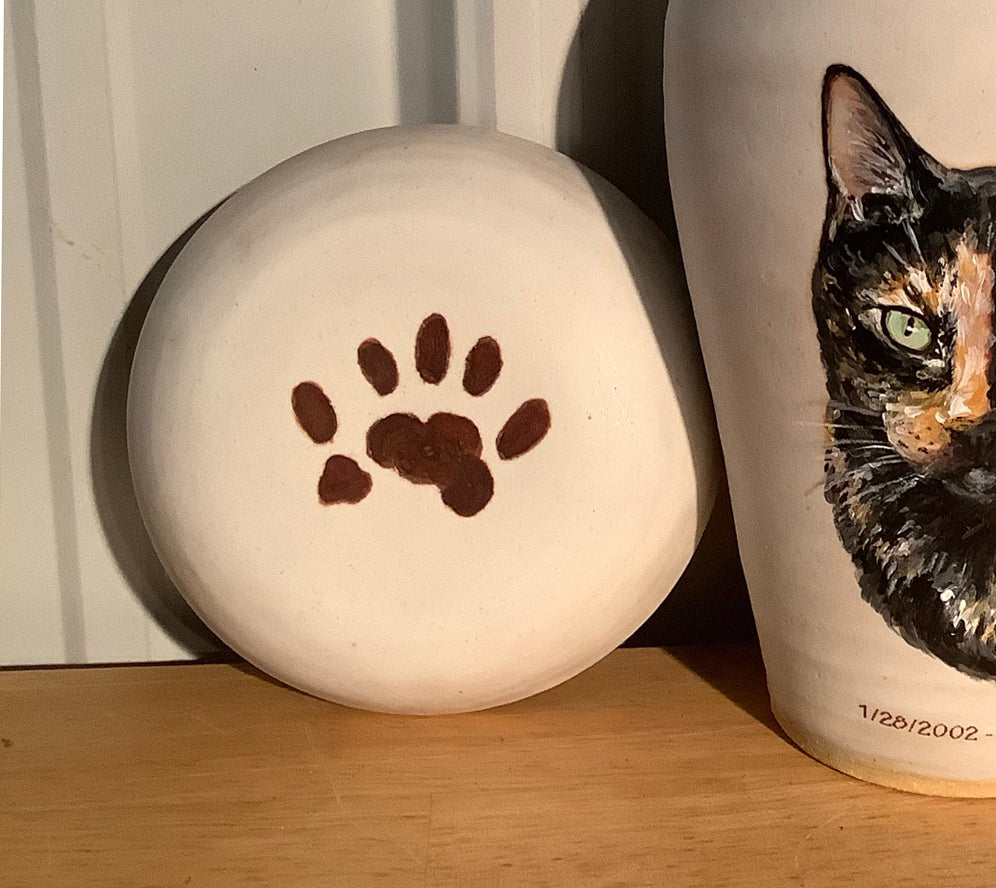 Custom Cat Paw, an UPGRADE for Custom Cat Urn - Printed on Lid (Urn NOT included)